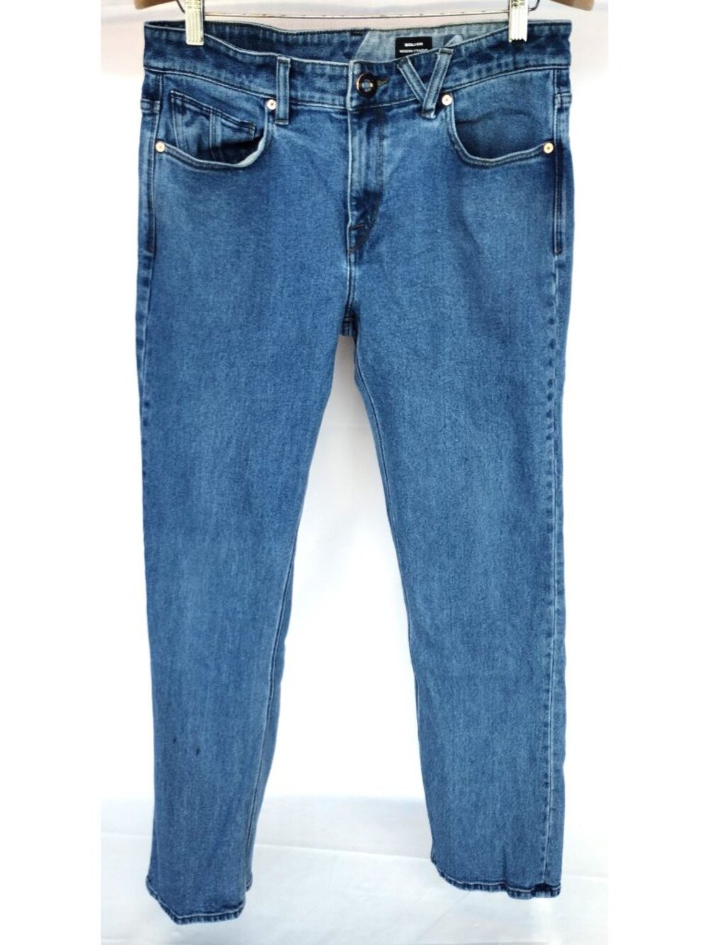 Volcom Solver Jeans Modern Straight Medium Wash Size 33